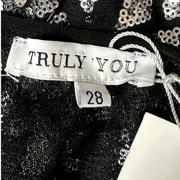 Truly You NWT LongSleeve Sequins Bodysuit NewYearsEve Cocktail Women Size 28 Top - Picture 6 of 10
